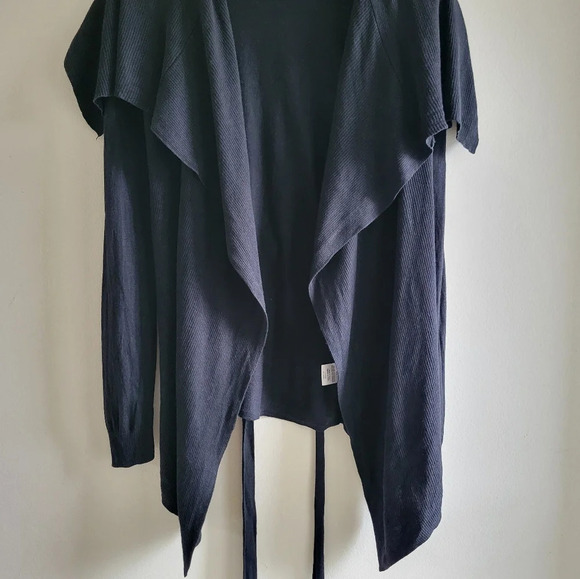Aritzia Talula Babaton Open Drape Lagenlook Cardigan Silk Blend Basic - Picture 4 of 10